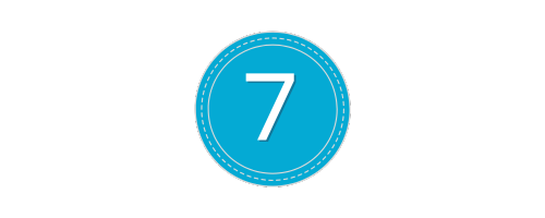 number 7 in a blue circle
