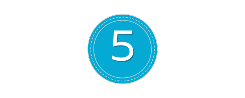 Number 5 shown in a blue circle