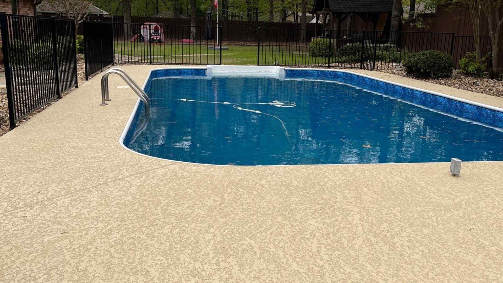 Vinyl liner pool after renovation